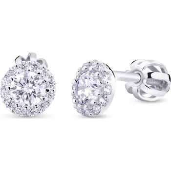 Náušnice Cutie Jewellery Náušnice pecky bílé zlato se zirkony C2745B