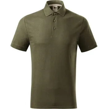 Pánské tričko MALFINI Polokošile Prime (GOTS), krátký rukáv, pánská MAL-2346917 2XL Zeleň vojenská