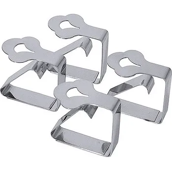 Klips ozdobný na ubrus, nerezová ocel, sada 4 kusů | CONTACTO, 304/004