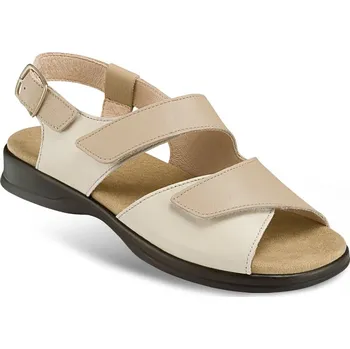 Dámská zdravotní obuv Dámské kožené sandály s pásky na suchý zip, měkké, pohodlné, elastické, komfortní, letní obuv, béžová: 40