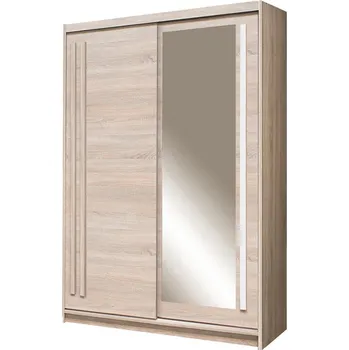 Šatní skříň EFFECT s | šatní skříň EF2 se zrcadlem | 150 cm | sonoma/andersen
