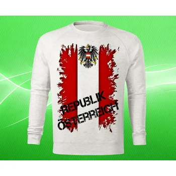 Pánská mikina mikina s vlajkou RAKOUSKA dámská XL