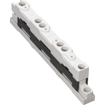 Rozvaděč Wöhner Univerzální držák Cu sběrnic 3-pólový pro 12-30x5-10mm vnější upevnění