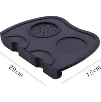 Příprava kávy Pomůcka pro baristy | podložka pod tamper a páku, velká - B černá