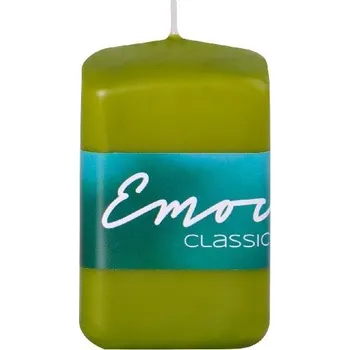 Svíčka Emocio Classic hranol 50x80 sv. olivová svíčka