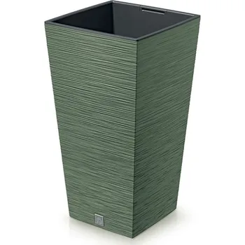Květináč PROSPERPLAST Květináč - FURU SQUARE Rozměr: 39,5x39,5 cm, Barva: zelená