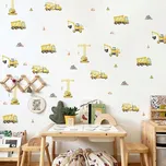 Funlife Dětské samolepky na zeď bagry a…