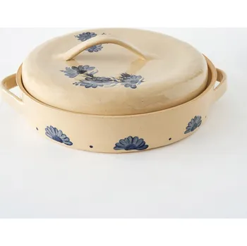 pekáč pekáč kulatý 3L s poklicí světlý - kameninový pekáč (ruční výroba)