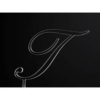 Jedlá dekorace na dort Písmeno na dort - T - čiré