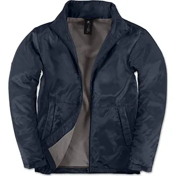Pánská casual bunda B&amp;C Pánská bunda JM825 Navy-Warm Grey 3XL