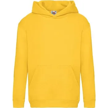 Chlapecké tričko Żółta bluza dziecięca Hooded Sweat Fruit of the Loom Fruit of the Loom oranžová 2467097
