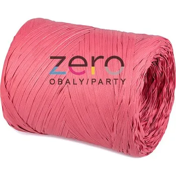 Stuha Lýko umělé RAPHIA 200 m - korálová