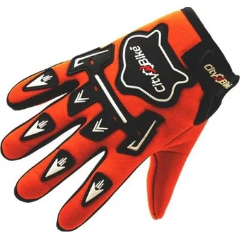 Motocross ATV rukavice dětské oranžové M (18–19 cm) (dětské cross rukavice)