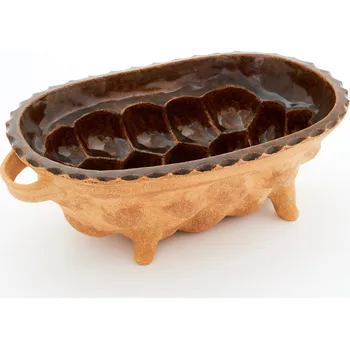 Forma na pečení vánočka boubelatá "pletená" - kameninová forma na vánočku (ruční výroba)