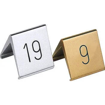 výuková tabulka Informační tabulka s číslem, hliník, zlatá barva 500x500 mm | CONTACTO, 1067/520