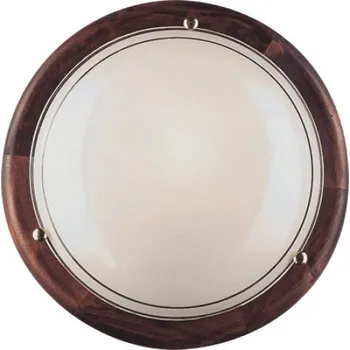 Nástěnné svítidlo Svítidlo Compolux PUNTO 912014/82 tmavé dřevo 2x60W E27 průměr 400mm