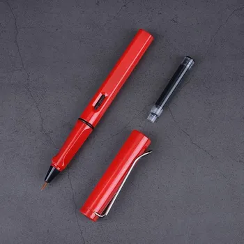 Elegantní pero na kaligrafii s měkkým štětcem - Jasně červená