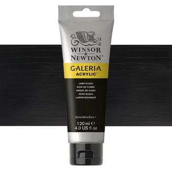Výtvarná barva Akrylová barva Winsor & Newton 120ml - Lamp Black
