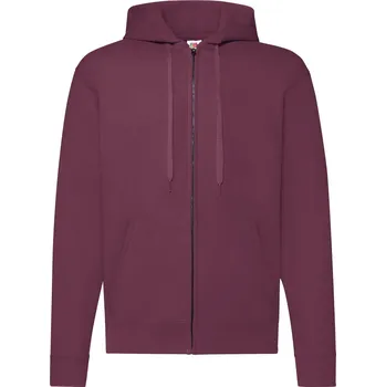 Cizojazyčná kniha Burgundy Zippered Hoodie Classic Fruit of the Loom Fruit of the Loom tmavě červená 2467156