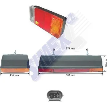 Zadní světlomet Zadní svítilna P - Renault