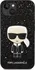 Pouzdro na mobilní telefon Karl Lagerfeld Glitter Flakes Ikonik pro Apple iPhone 14 Plus černé