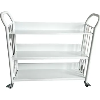 Vozík na knihy - bílý