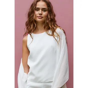 Dámské sako StudioAgnesSvatební šála šifon smetanová