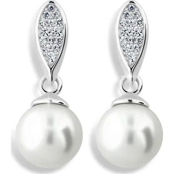 Náušnice Dámské náušnice bílé zlato 585 perly perlové GZ3124B