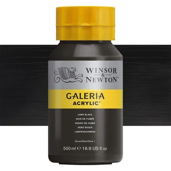 Výtvárné potřeby Akrylová barva Winsor & Newton 500ml - Lamp Black