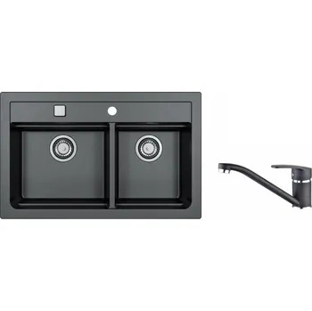 Granitový dřez SET ALVEUS ATROX 50 / 91+ BATERIE NINA 91