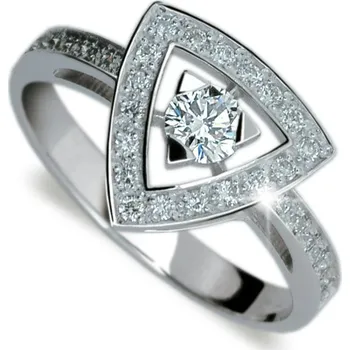 Oblečení a móda Dámský prsten bílé zlato 585/1000 přírodní diamant 0.488 ct G/SI DF1970 velikost 59