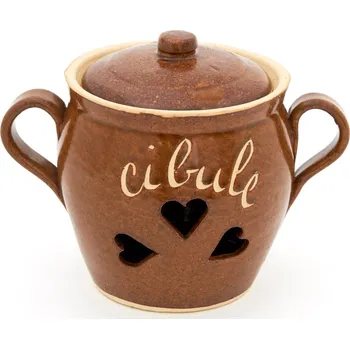 Hrnec hrnec na cibuli 0,5L - kameninový cibulák (ruční výroba)