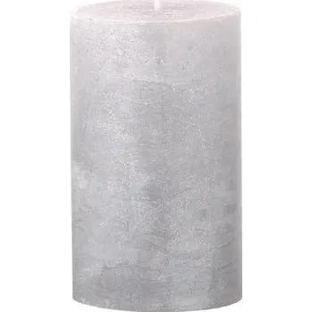 Svíčka Iris Válec 60x100 stříbrná svíčka