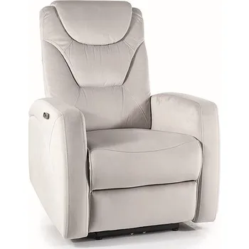 Křeslo Polohovatelné křeslo KRONOS VELVET, Světle šedý Bluvel 03