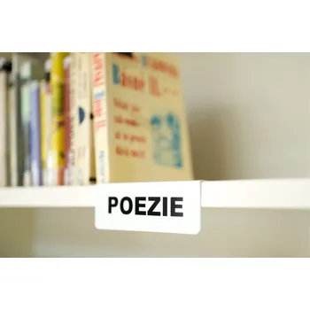 Zarážka na knihu Kovový rozřaďovač s nápisem