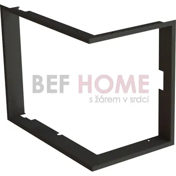 Krbová vložka BEF Home s.r.o. BEF Home Zazdívací rámeček 1x90° hloubka 60mm, černý, BeF Therm (V) 7 CP/CL,