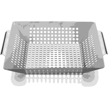 Grilovací koš z nerezové oceli 30 x 30 cm - WEIS (Koš na grilování zeleniny - WEIS)