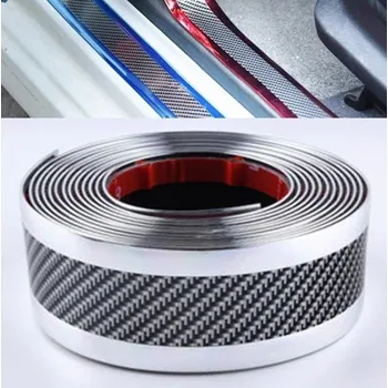 Samolepicí dekorace na vozidlo Samolepící ochranná páska na auto, 1m karbon-stříbrná