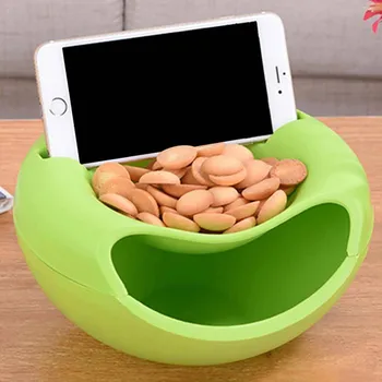 Praktická vychytávka | držák na mobil a snack 2v1 - Zelená