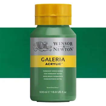 Výtvárné potřeby Akrylová barva Winsor & Newton 500ml - Permanent Green Middle