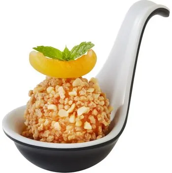 Prezentační lžička finger food melaminová černo-bílá | APS, Halftone