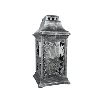 Svíčka LAKAT ZRANSR hřbitovní lampa šedá Anděl 180g