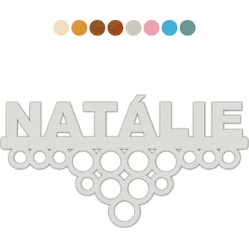 věšák na medaile WoodenPuzzle.cz Věšák na medaile se jménem - kruhy