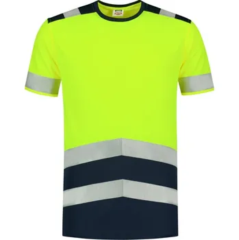 Pánské tričko TRICORP Tričko T-Shirt High Vis Bicolor T01, vystražné, krátký rukáv, unisex MAL-T019715 L Žlutá svítivě