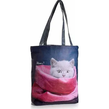 Kabelka Velká kabelka s bílým koťátkem