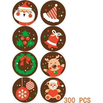 Vánoční dekorace Dekorační vánoční samolepky - CV11-300ks