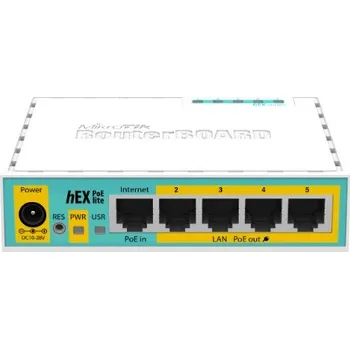 RouterBoard Mikrotik RB750UPr2 hEX PoE lite, 64 MB RAM, 400 MHz, 5x LAN,1x USB, PoE vč. L4
