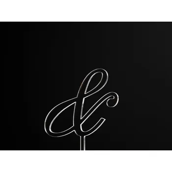 Jedlá dekorace na dort Písmeno na dort - & - čiré