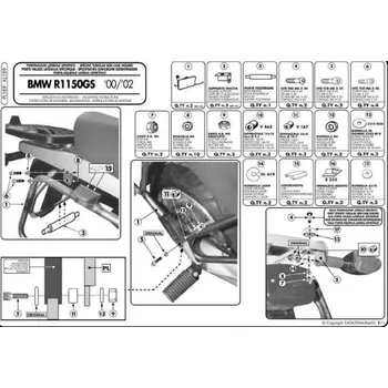Nosič na motocykl a skútr KAPPA boční nosič kufru MONOKEY BMW R 1100GS (94-99), R 1150GS (00-03), R 850GS (94-01) - také pod kufry MONOKEY retro-FIT KVE KVENTURE ALU a kmS KMISSION ALU (KAPPA boční nosič kufru MONOKEY BMW R 1100GS (94-99), R 1150GS (00-03), R 850GS (94-01) - také)