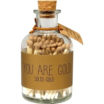 Svíčka My Flame Lifestyle My Flame Lifestyle Matches – YOU ARE GOLD SOLID GOLD ZÁPALKY
